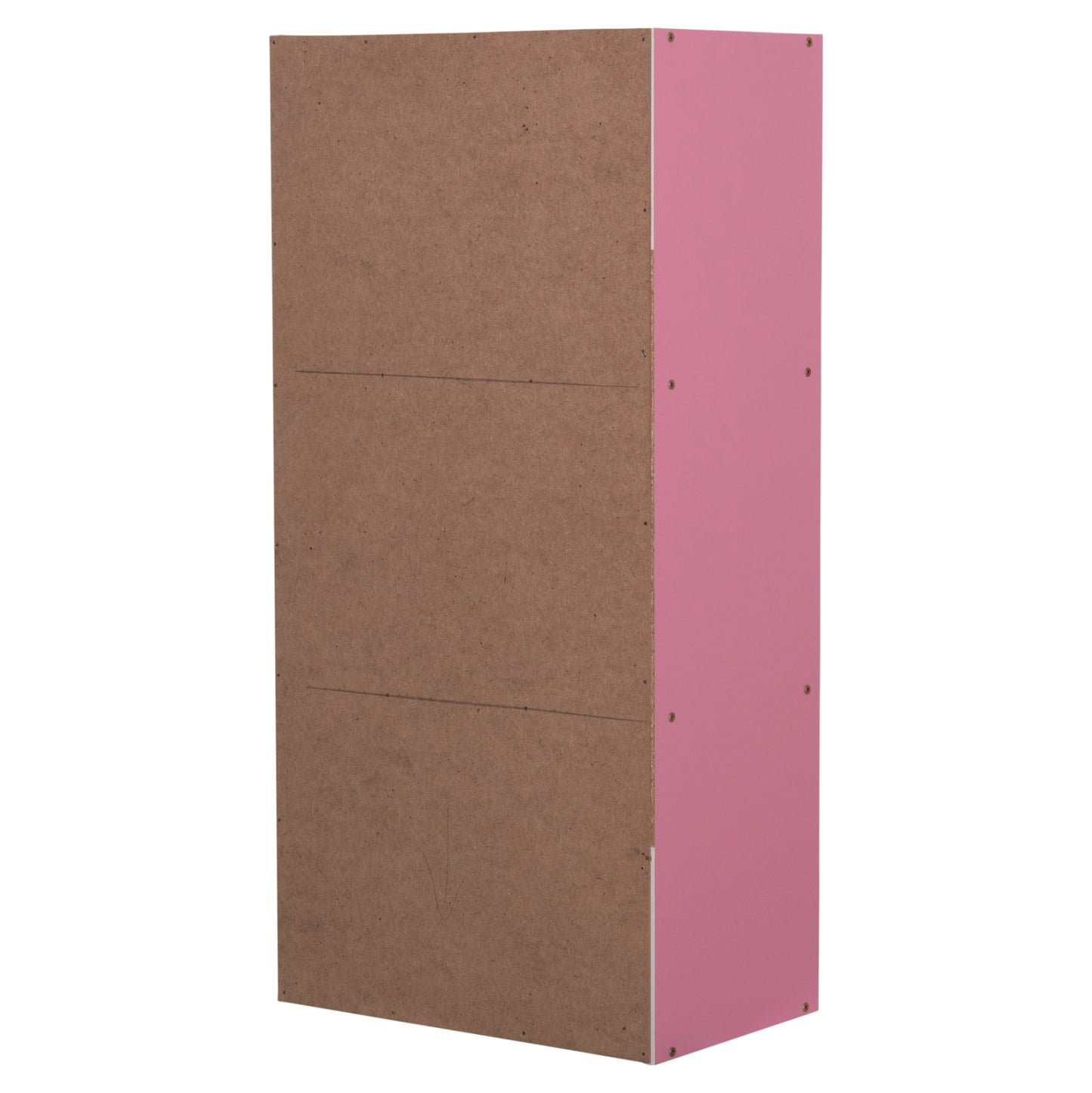 WALL SHELF RACK CUBICON HM9941.06 MELAMINE IN PINK-WHITE 38,5x23,5x80Hcm.