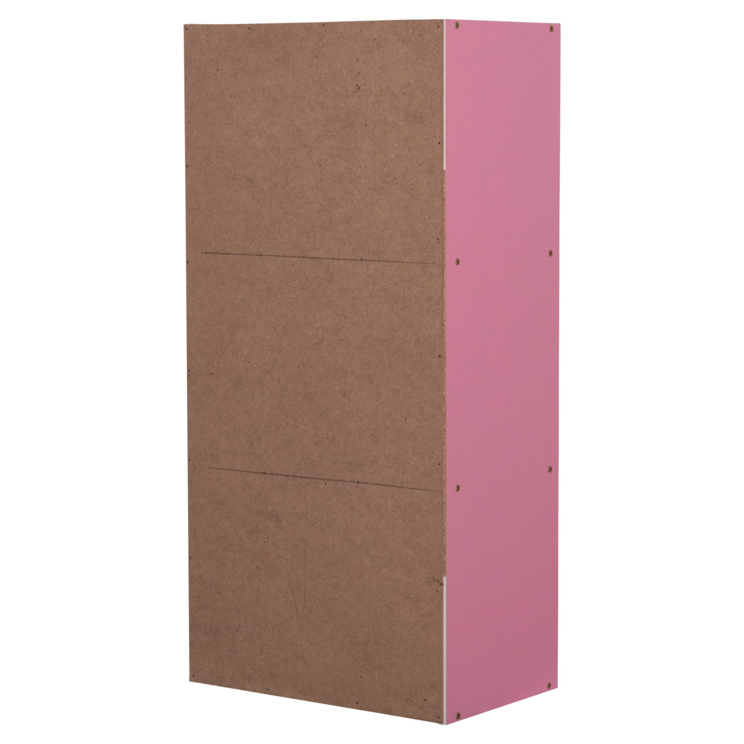 WALL SHELF RACK CUBICON HM9941.06 MELAMINE IN PINK-WHITE 38,5x23,5x80Hcm.