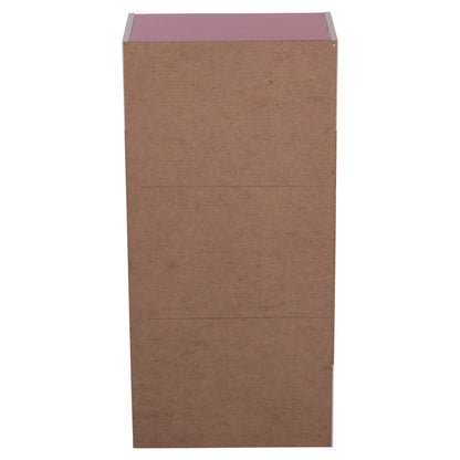 WALL SHELF RACK CUBICON HM9941.06 MELAMINE IN PINK-WHITE 38,5x23,5x80Hcm.