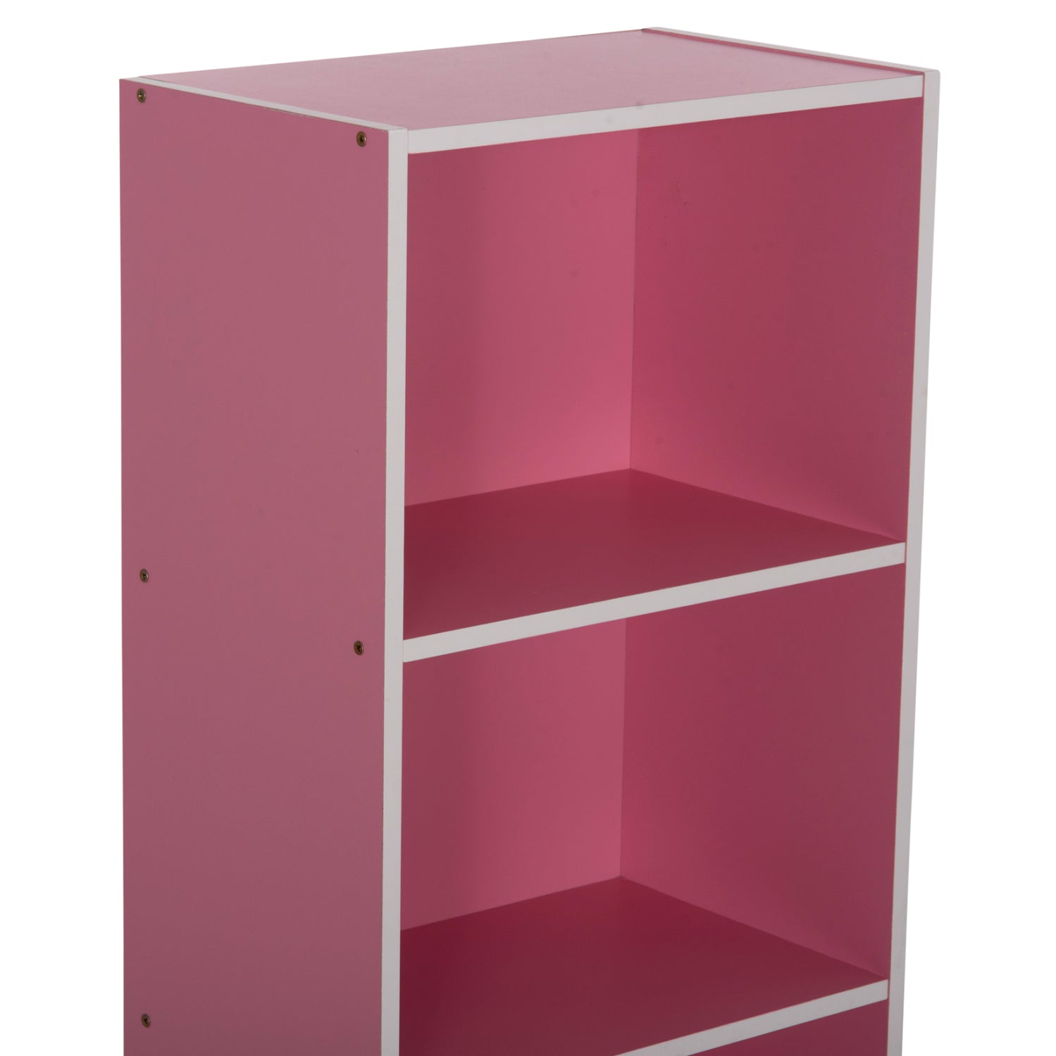 WALL SHELF RACK CUBICON HM9941.06 MELAMINE IN PINK-WHITE 38,5x23,5x80Hcm.
