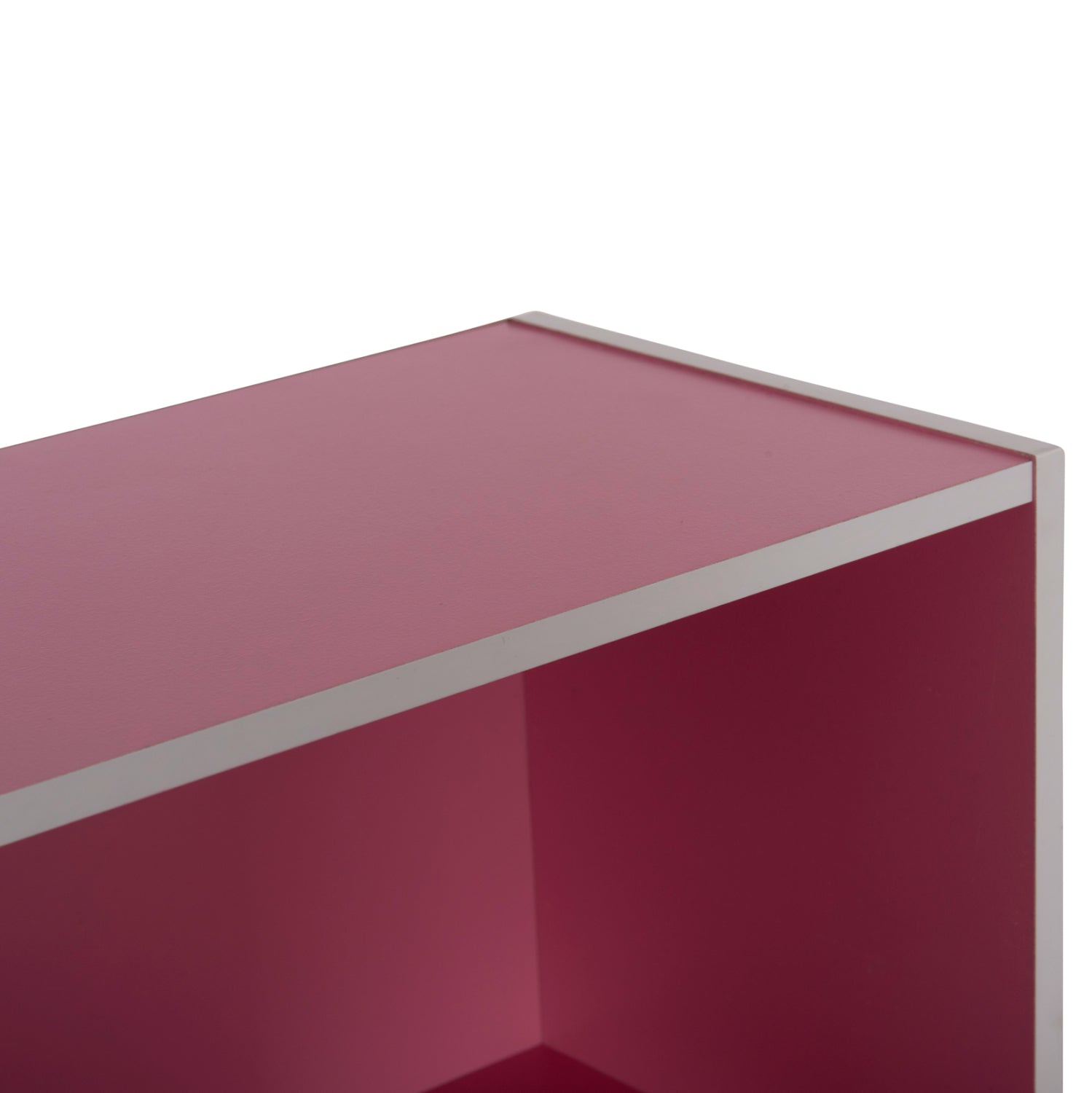 WALL SHELF RACK CUBICON HM9941.06 MELAMINE IN PINK-WHITE 38,5x23,5x80Hcm.