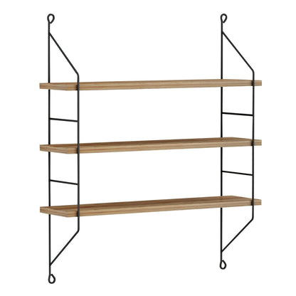 WALL SHELVES ACHALA HM9185.11 MELAMINE IN NATURAL OAK 60x15x68Hcm.