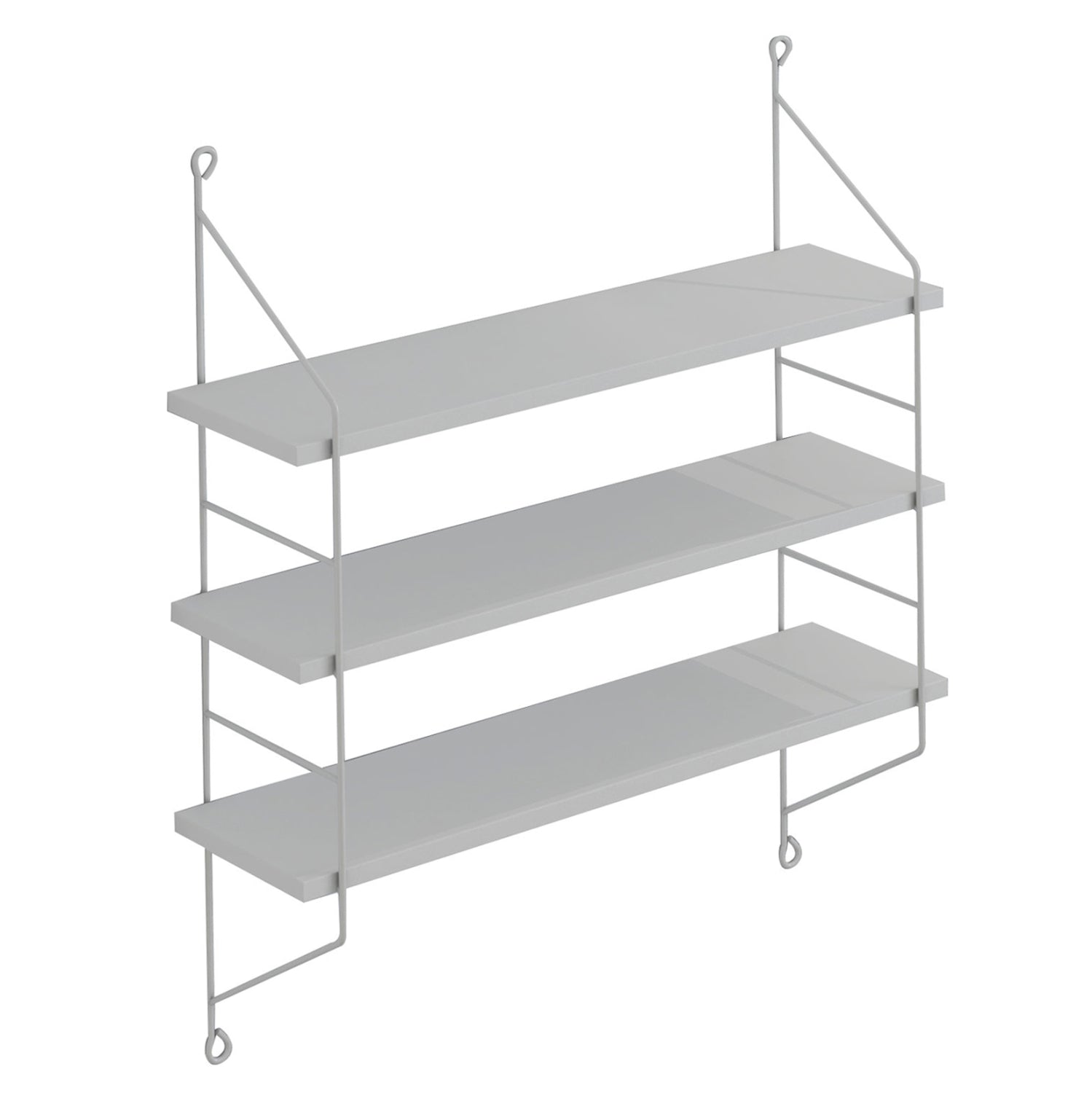 WALL SHELVES ACHALA HM9185.15 MELAMINE IN WHITE 60x15x68Hcm.