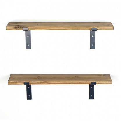 WALL SHELF IN WALNUT COLOR HM8997.01 60x14x16 cm.