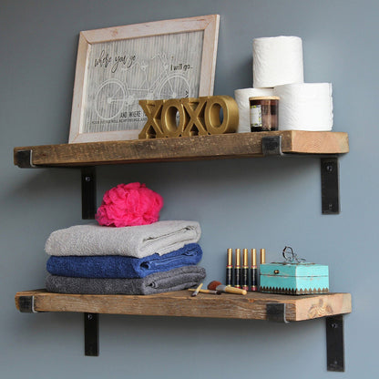 WALL SHELF IN WALNUT COLOR HM8997.01 60x14x16 cm.