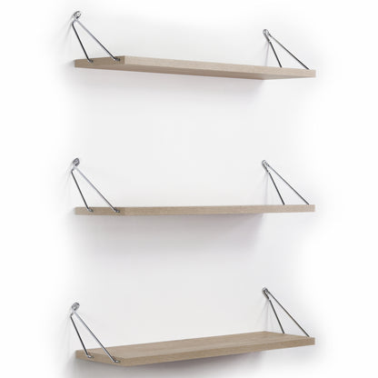 WALL SHELVES SET 3PCS MELAMINE AND METAL BHAN HM9173.01 SONAMA CHROME 60x12,5x18Υ cm.
