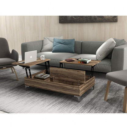 ΤΡΑΠΕΖΙ ΣΑΛΟΝΙΟΥ POLYMORPIC ΚΑΡΥΔΙΑ-ΜΕΤΑΛΛΟ HM8930.01 121Χ69,2Χ28 εκ.