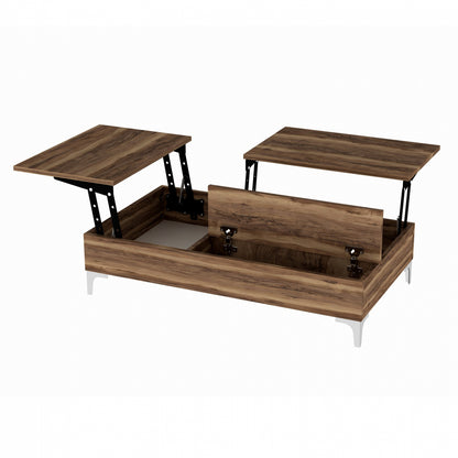 ΤΡΑΠΕΖΙ ΣΑΛΟΝΙΟΥ POLYMORPIC ΚΑΡΥΔΙΑ-ΜΕΤΑΛΛΟ HM8930.01 121Χ69,2Χ28 εκ.