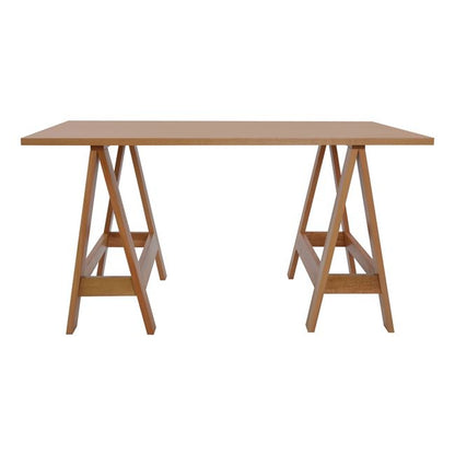 Γραφείο-γραφείο 90x150 φυσικό με ξύλινα πόδια HM2060.02