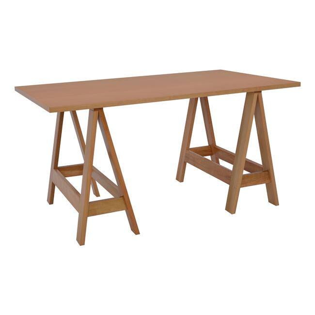 Γραφείο-γραφείο 90x150 φυσικό με ξύλινα πόδια HM2060.02