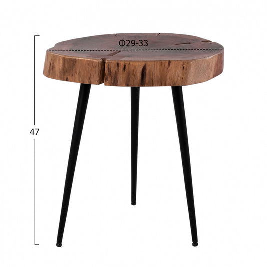 3-LEG COFFEE TABLE PAXTON HM8369.11 SOLID ACACIA NATURAL